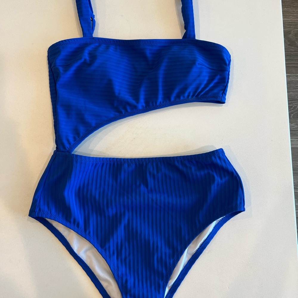 Women's Ribbed Cut Out One Piece Swimsuit - Shade & Shore
